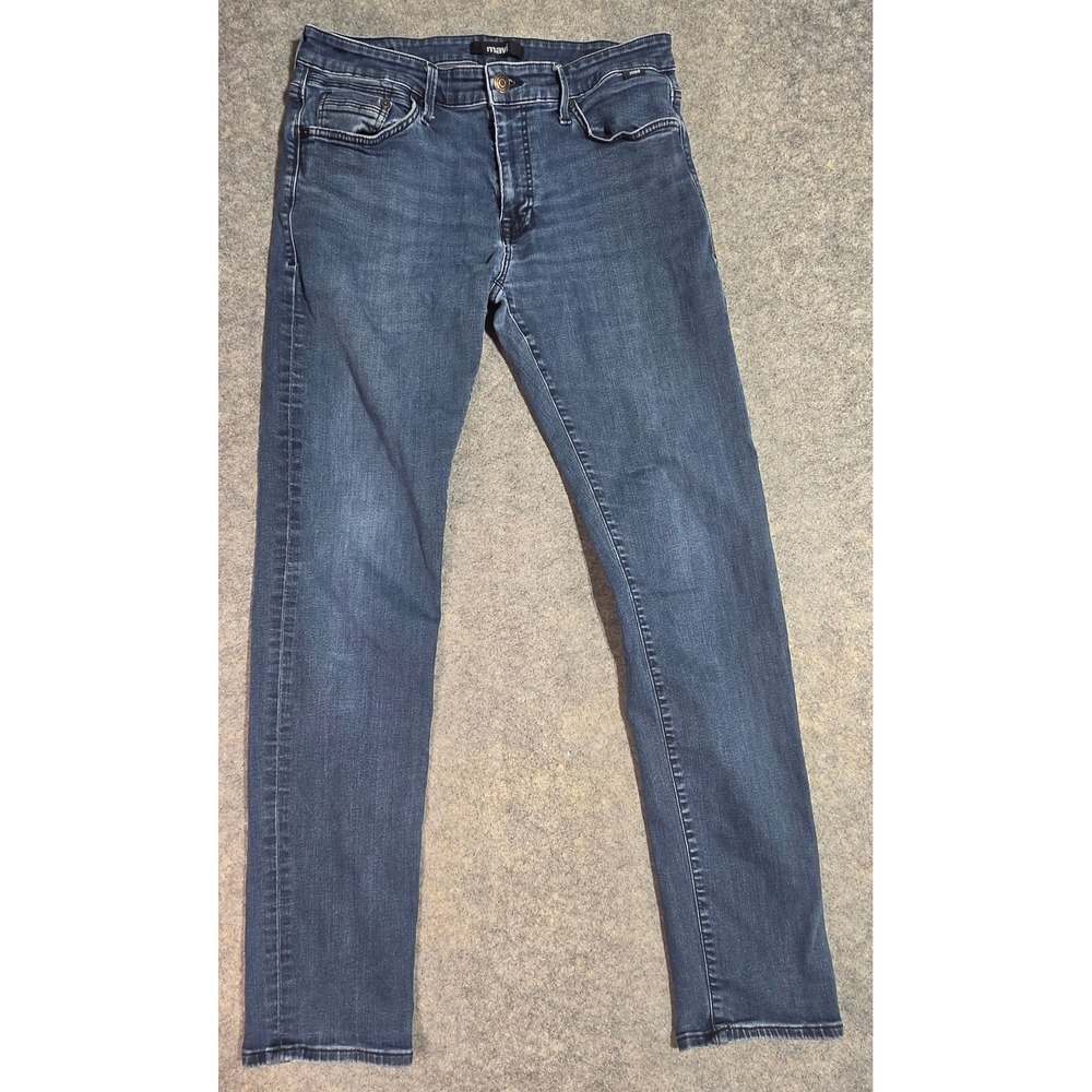 Mavi Jake Slim Leg Jeans Mens 34x34 Dark Wash Blue Stretch Denim Pants